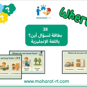 38 بطاقة سؤال أين ؟(لغة انجليزية)